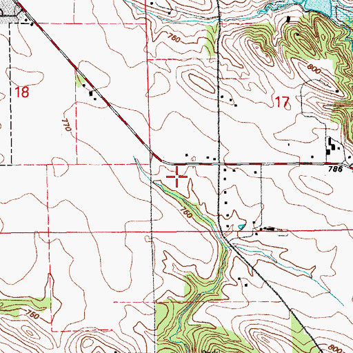 Topographic Map of Heritage Christian School, IA