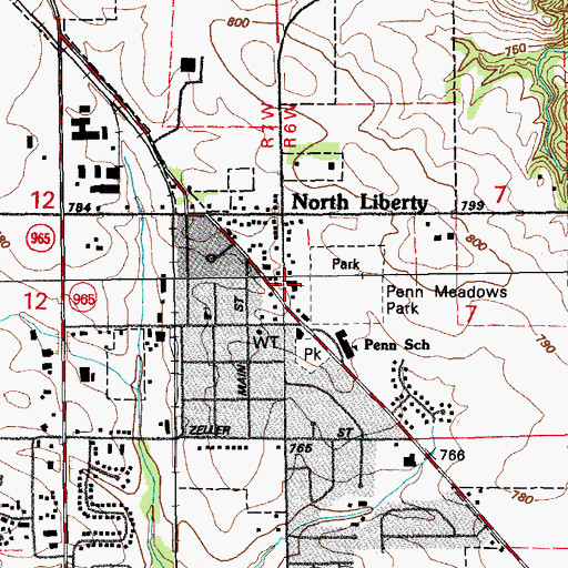 Topographic Map of Hope Evangelical Presbyterian Church, IA