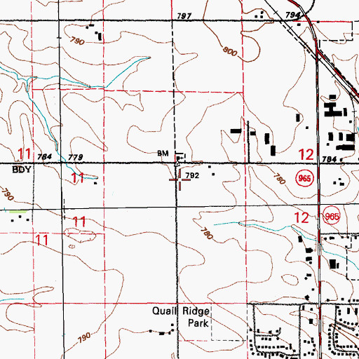Topographic Map of Golf View Mobile Home Court, IA