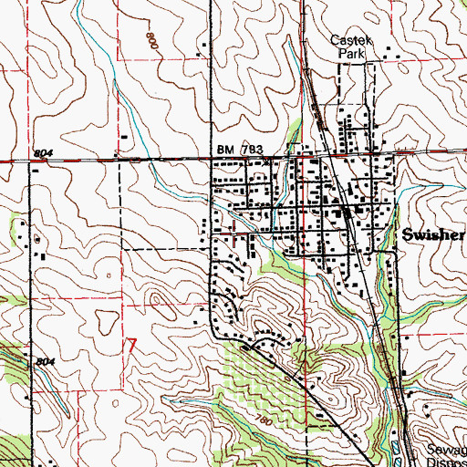Topographic Map of Dance-Mor Ballroom, IA