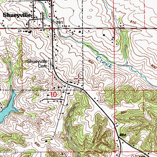 Topographic Map of Curtis Hill Indian Museum, IA