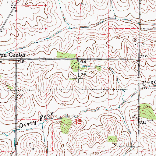Topographic Map of Yoder Cemetery, IA