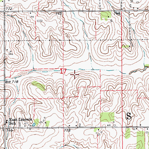 Topographic Map of John Helmuth Cemetery, IA