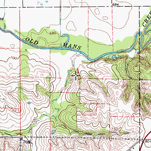 Topographic Map of Graper Cemetery, IA