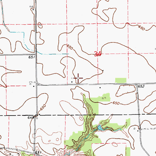 Topographic Map of Smith Family Cemetery, IA