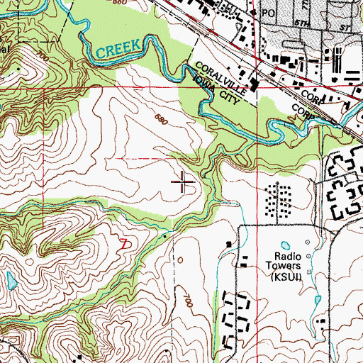 Topographic Map of Pioneer Burial Ground, IA