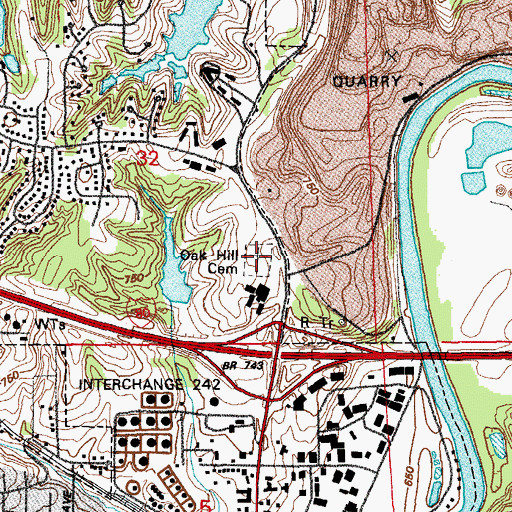 Topographic Map of Nathaniel Fellows Historical Marker, IA