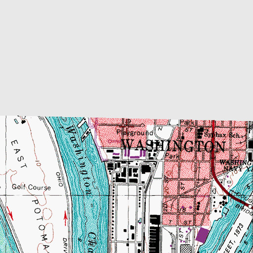 Topographic Map of Commerce Building Plaza, DC