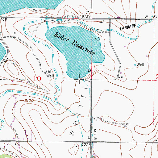 Topographic Map of Elder Dam, CO