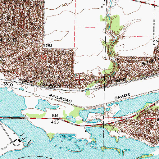 Topographic Map of Osage Mine (historical), IL