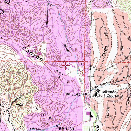 Topographic Map of El Oro Way Elementary School, CA