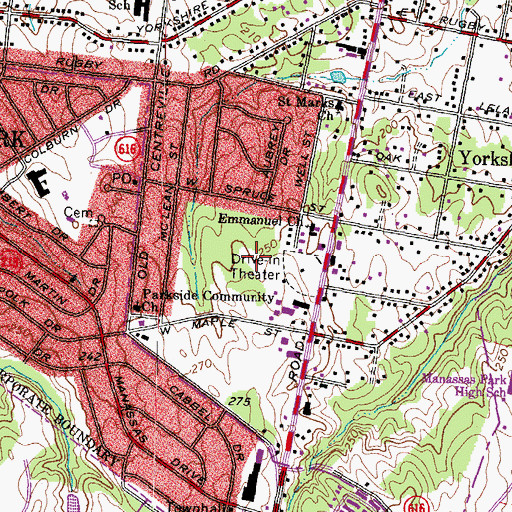 Topographic Map of Reading County Park, VA