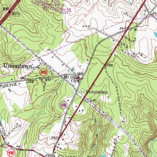 Topographic Map of Centre Ridge Park, VA