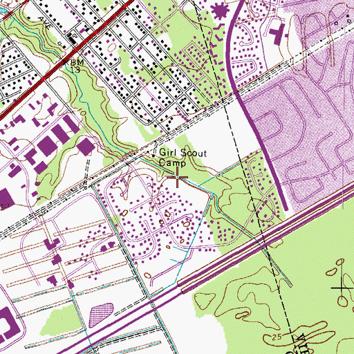 Topographic Map of Girl Scout Camp, VA