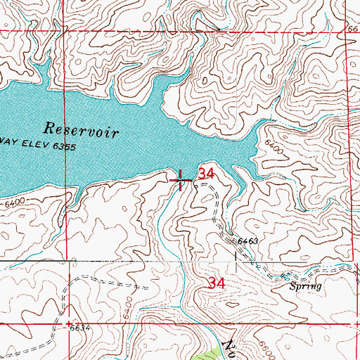 Topographic Map of Halligan Dam, CO