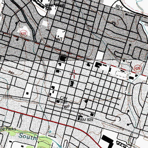 Topographic Map of Transformative Charter Academy, TX