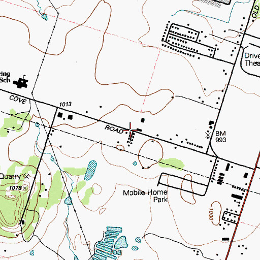Topographic Map of Willow Springs Elementary School, TX