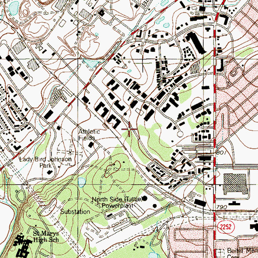 Topographic Map of Adolescents Intervention Center, TX