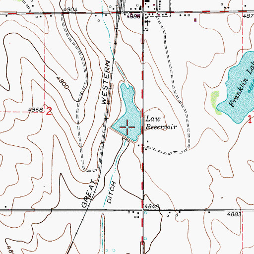 Topographic Map of John Law Dam, CO