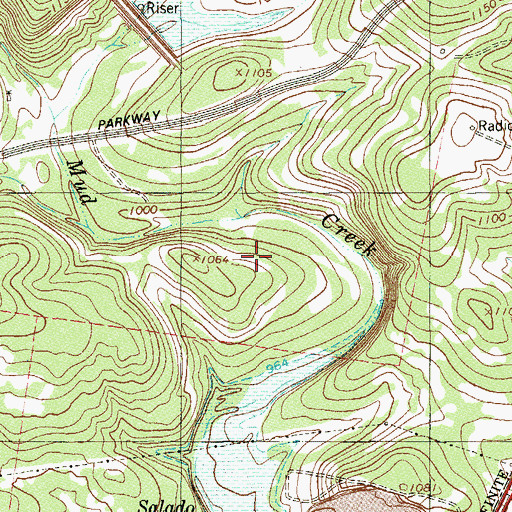 Topographic Map of Bush Middle School, TX