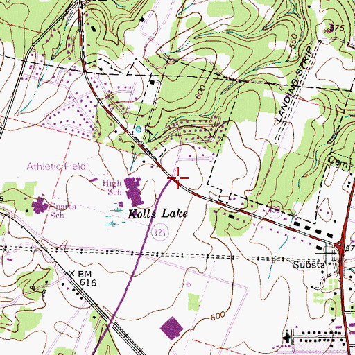 Topographic Map of Belton High School, TX
