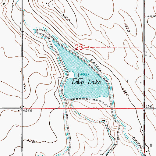 Topographic Map of Loop Lake, CO