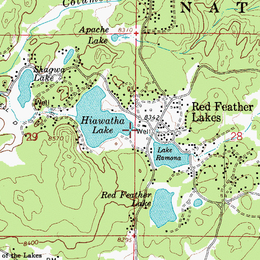 Topographic Map of Mitchell Lake Number 1, CO