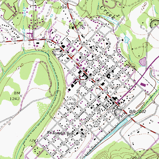 Topographic Map of Bandera Middle School, TX