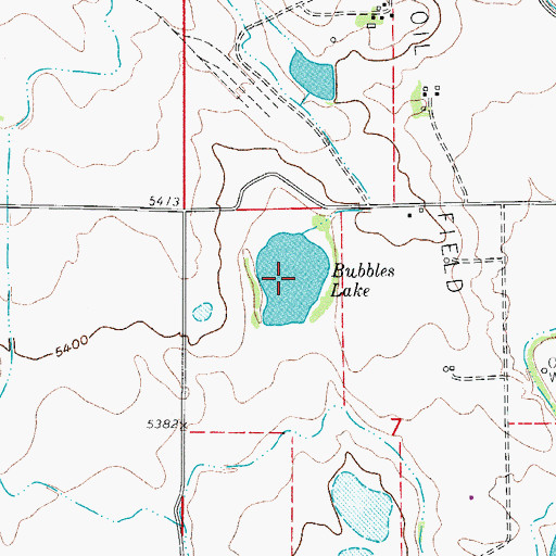 Topographic Map of Bubbles Lake, CO