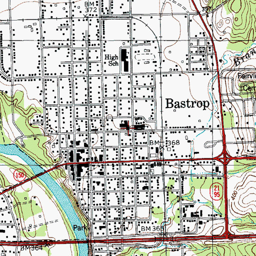 Topographic Map of Hill Street Elementary School, TX