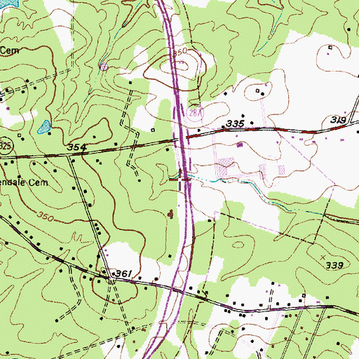 Topographic Map of Lufkin High School, TX