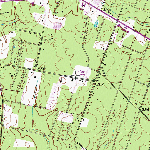 Topographic Map of Slack Elementary School, TX