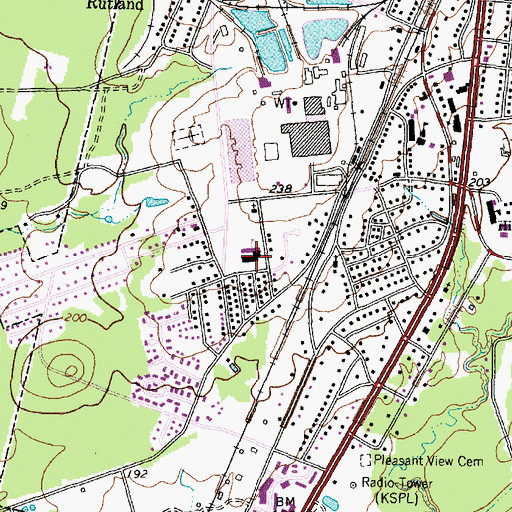 Topographic Map of Temple Elementary School, TX