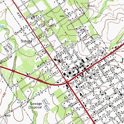 Topographic Map of Atascosa County Alternative School - Pleasanton, TX