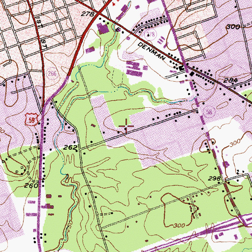 Topographic Map of Kurth Elementary School, TX