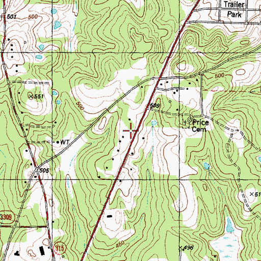 Topographic Map of Northside Primary School, TX