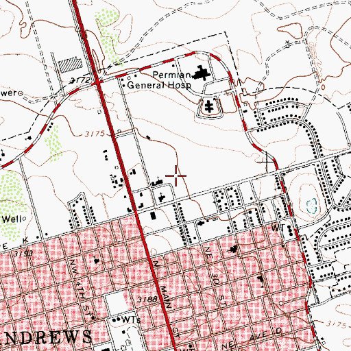 Topographic Map of Clearfork Elementary School, TX