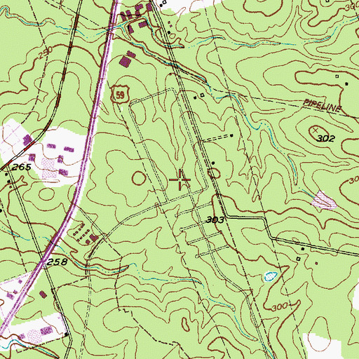 Topographic Map of Anderson Elementary School, TX