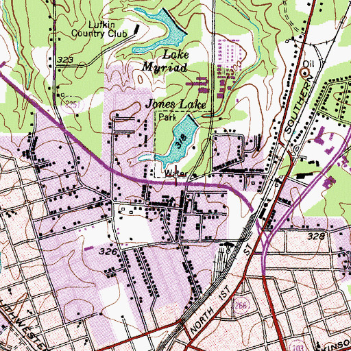 Topographic Map of Garrett Primary School, TX