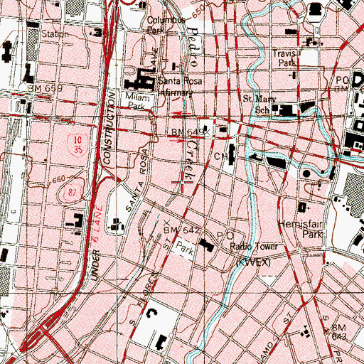 Topographic Map of Positive Solutions Charter School, TX