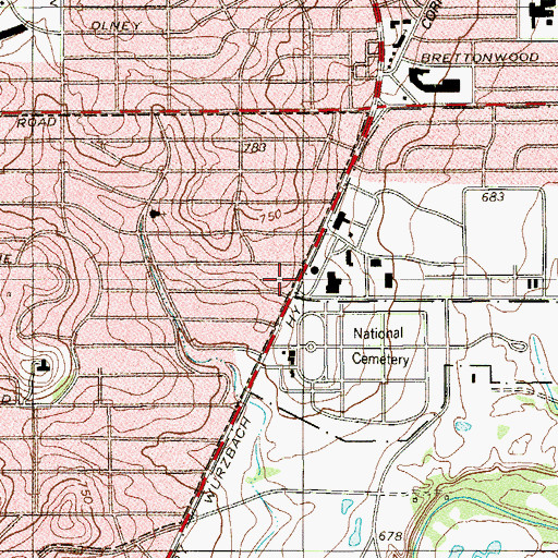 Topographic Map of Robert G Cole Junior - Senior High School, TX