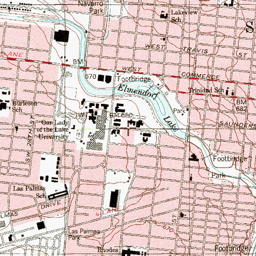 Topographic Map of Rodriguez Elementary School, TX