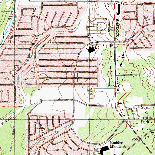 Topographic Map of Murray E Boone Elementary School, TX