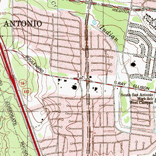Topographic Map of Neil Armstrong Elementary School, TX