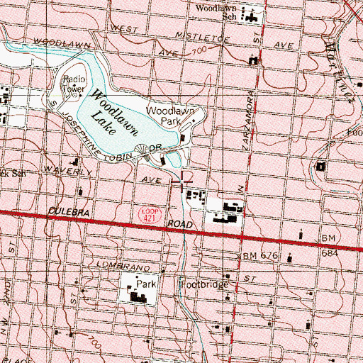 Topographic Map of Nelson Elementary School, TX