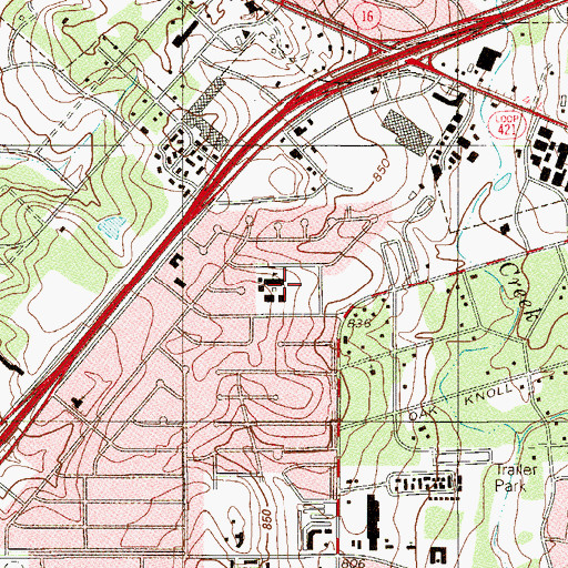 Topographic Map of Lawrence Powell Elementary School, TX