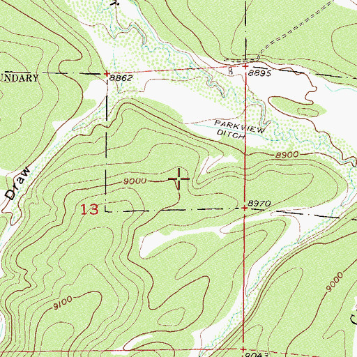 Topographic Map of Lake Loveland, CO
