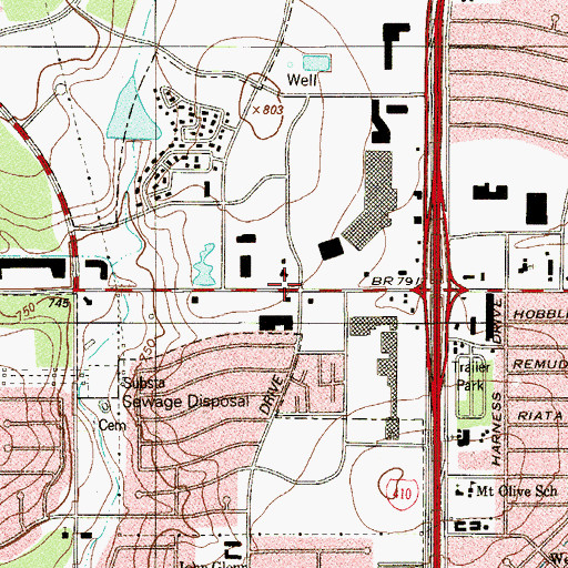 Topographic Map of John Glenn Elementary School, TX