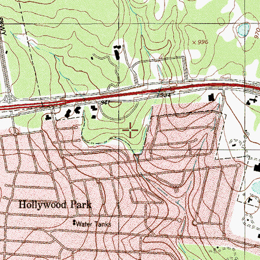 Topographic Map of John H Wood Junior Charter School, TX
