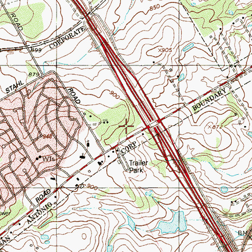 Topographic Map of Judson Learning Academy, TX